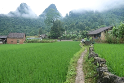 Dorf bei Cao Bang