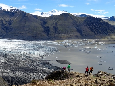 Skaftafell Blick auf Gletscherzunge