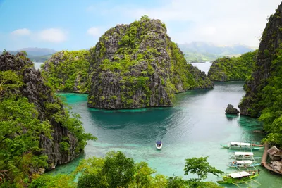 Landschaft von Coron, Insel Busuanga, Provinz Palawan, Philippinen