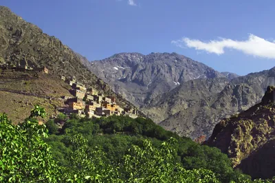 Ausblick von Imlil in den Hohen Atlas