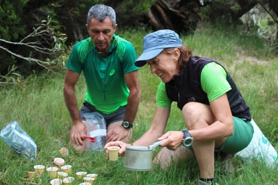 Kaffeepause während der Wanderung