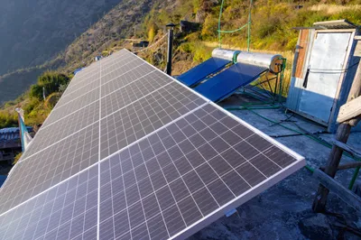 Solaranlagen auf einem Lodgedach