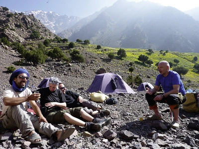 Rast beim Toubkal Trek