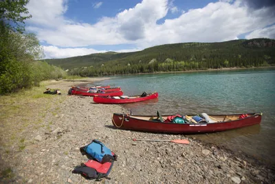 Kanus am Yukon River